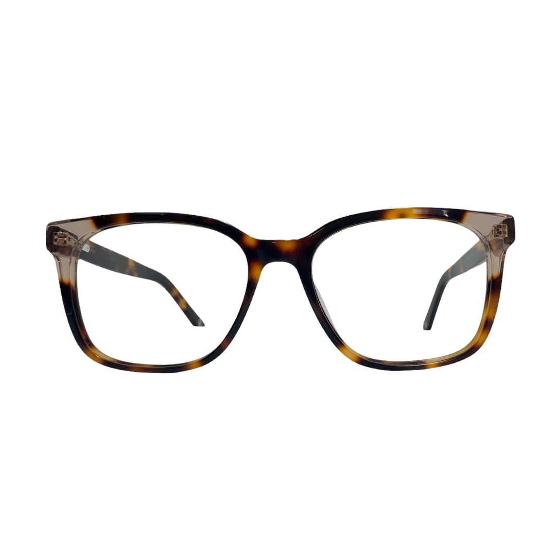 Óculos de Grau Quadrado Feminino Acetato Tartaruga com Detalhe Nude SULQ6106 C9 53