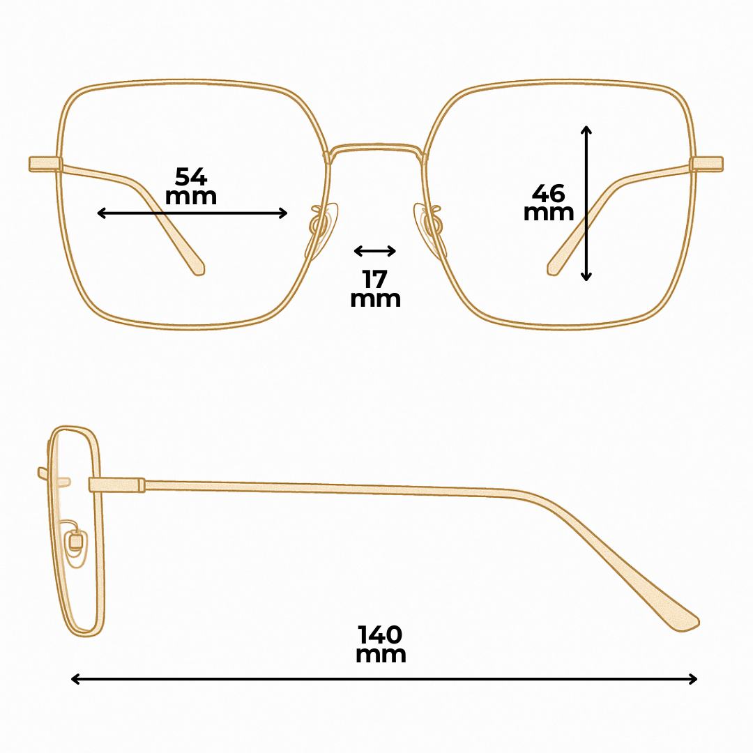 Óculos de Grau Quadrado Feminino RX SU NT8201 C3 53
