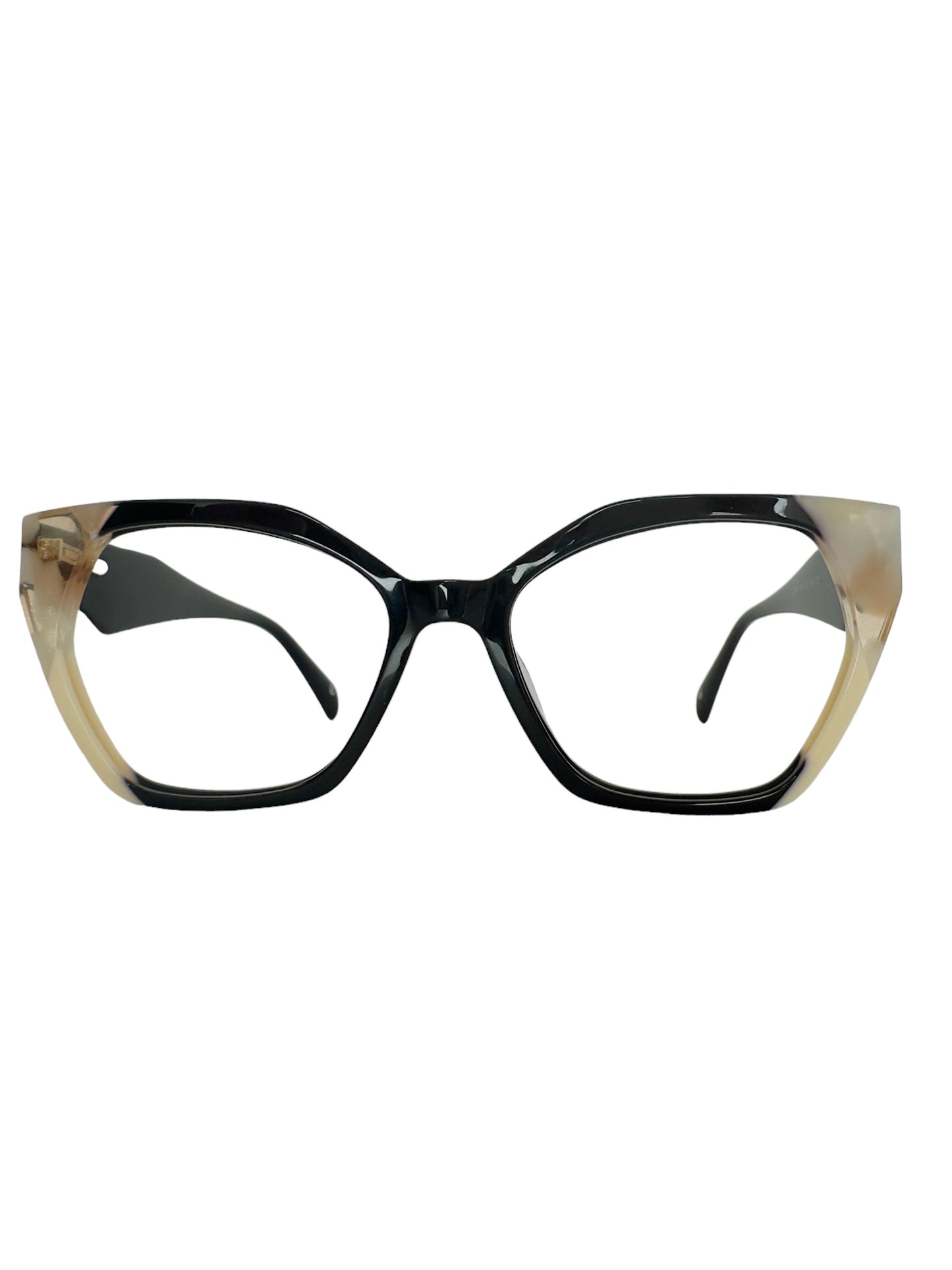 Óculos Feminino Marrom com Detalhe Mesclado e Branco RV SUDL 8003 C154