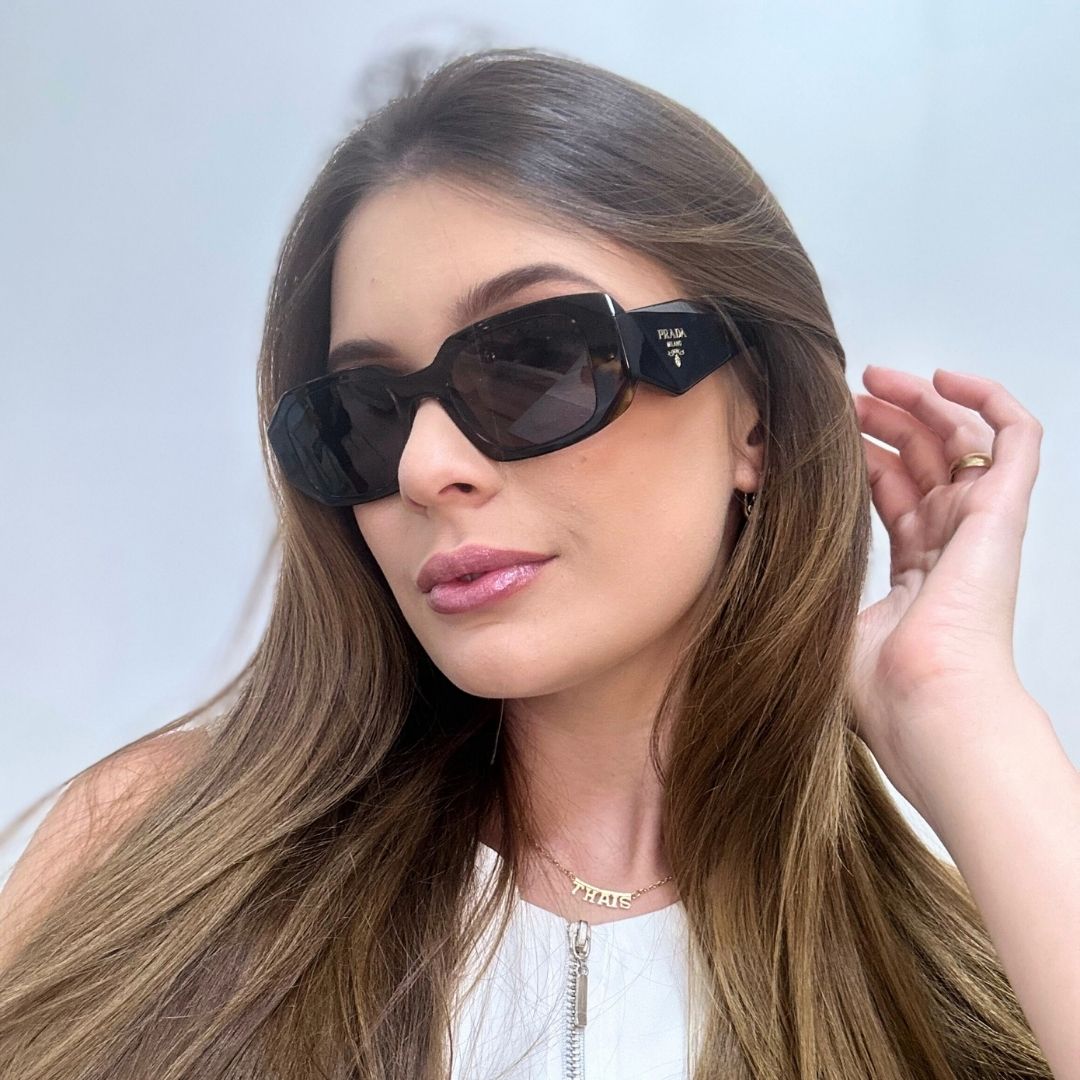 Óculos de Sol Retangular Feminino Prada SPR 17W 1AB-5S0 145