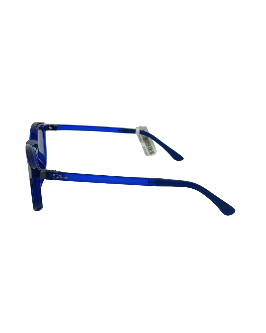 Óculos de Grau Infantil Silmo Kids com Clip-On 6503 C2 45 Acetato Azul com lentes na cor Cinza