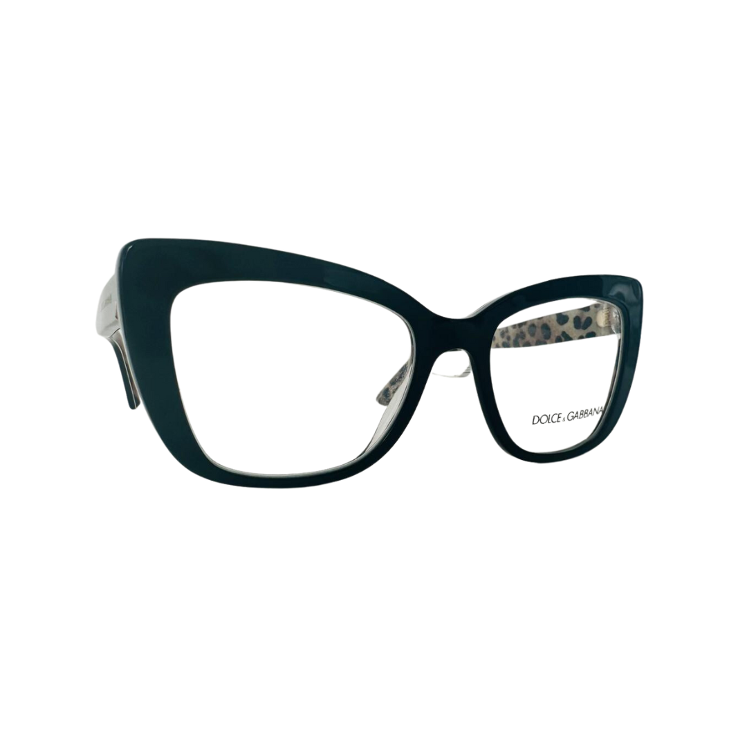 Óculos de Grau Gatinho Feminino Animal Print DOLCE & GABBANA 3308 3299
