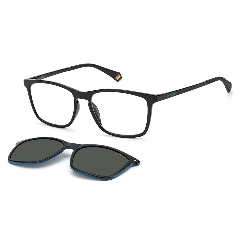 Óculos de Sol Quadrado Masculino Polaroid CLIP ON SL PLD 6139/CS 80799 55