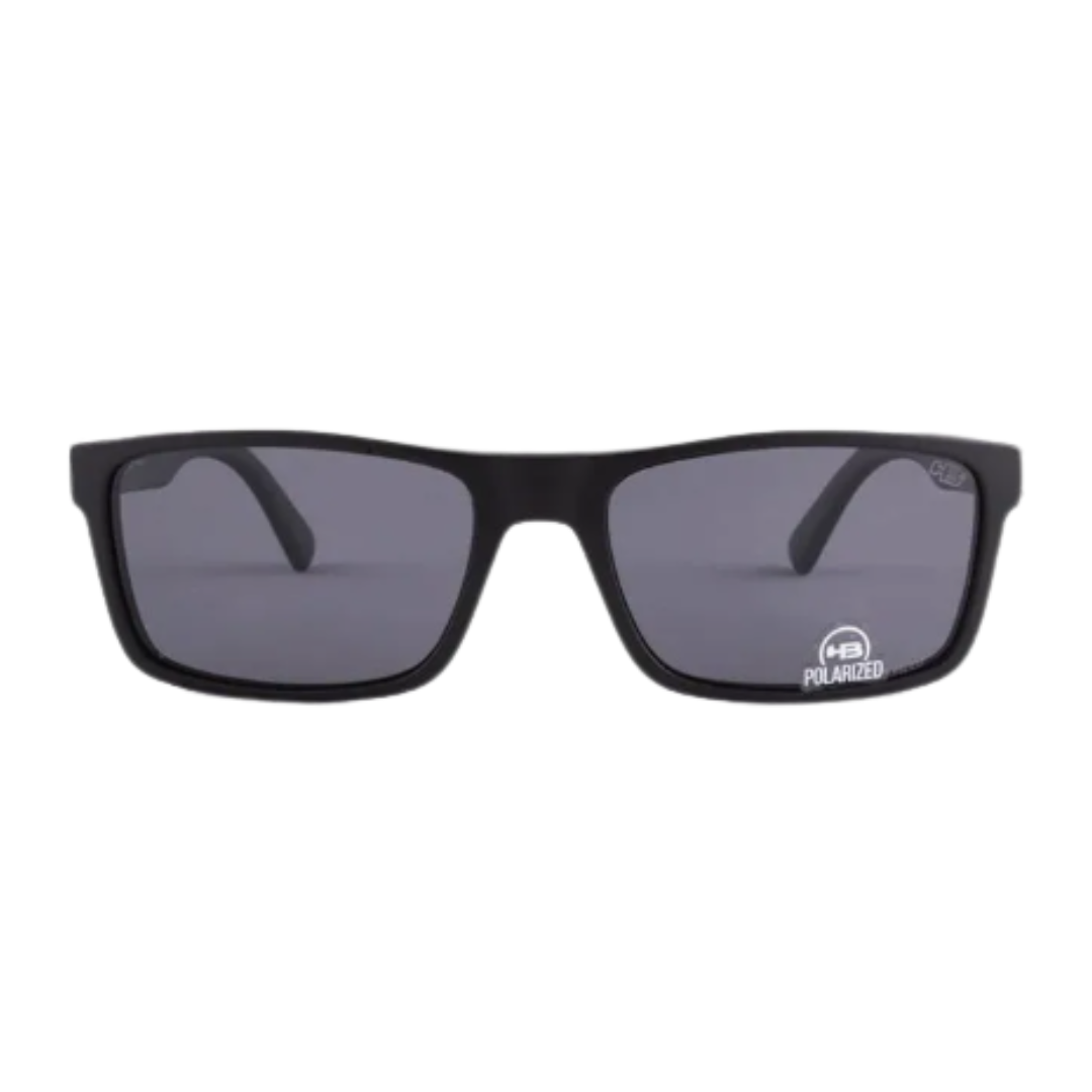 Óculos de Sol Retangular Masculino HB CLIP ON SL HB M.0426 C243 60 BLACK POLARIZED GRAY