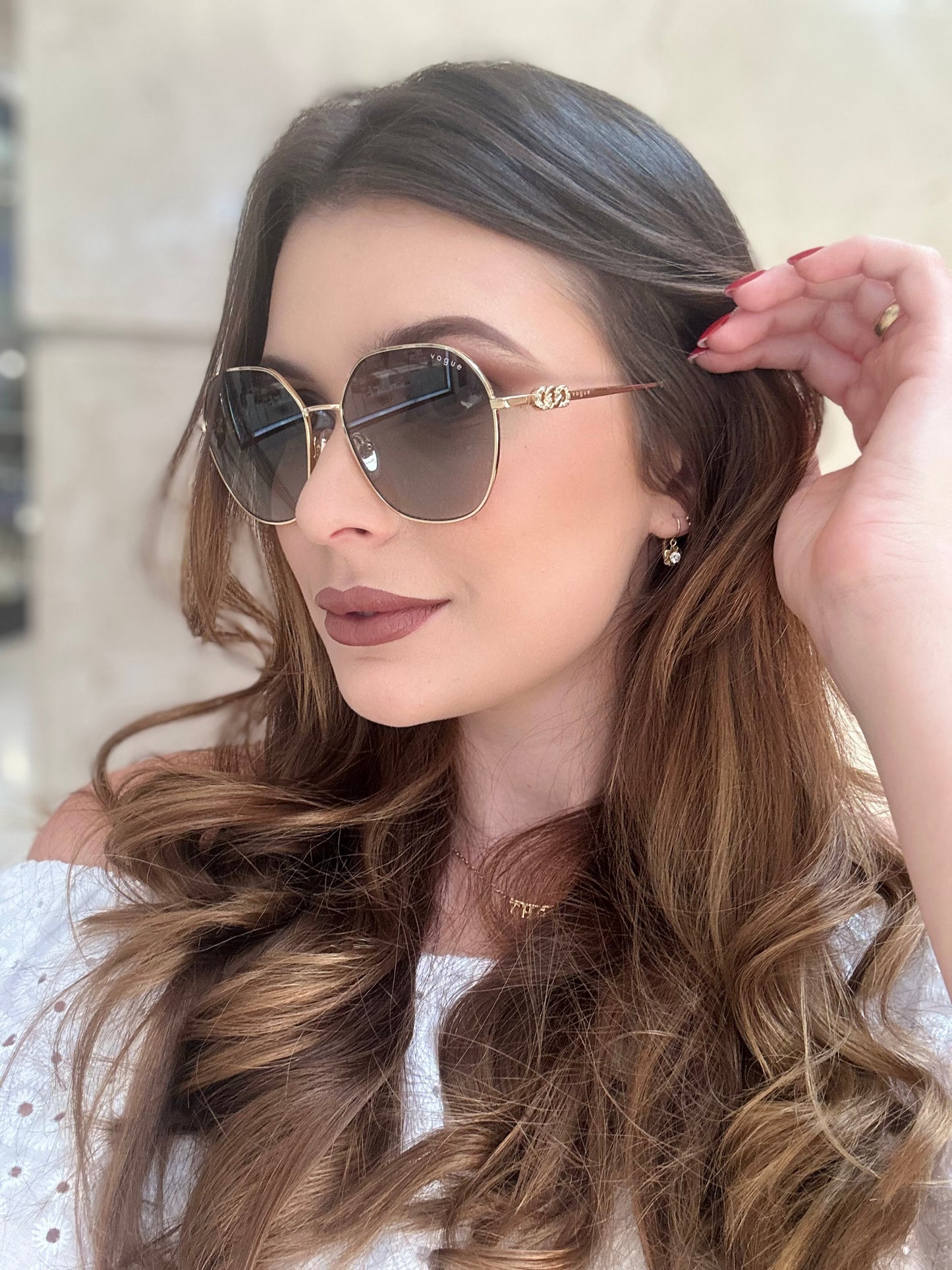 Óculos de Sol Redondo Feminino VOGUE VO 4318 - SB 280