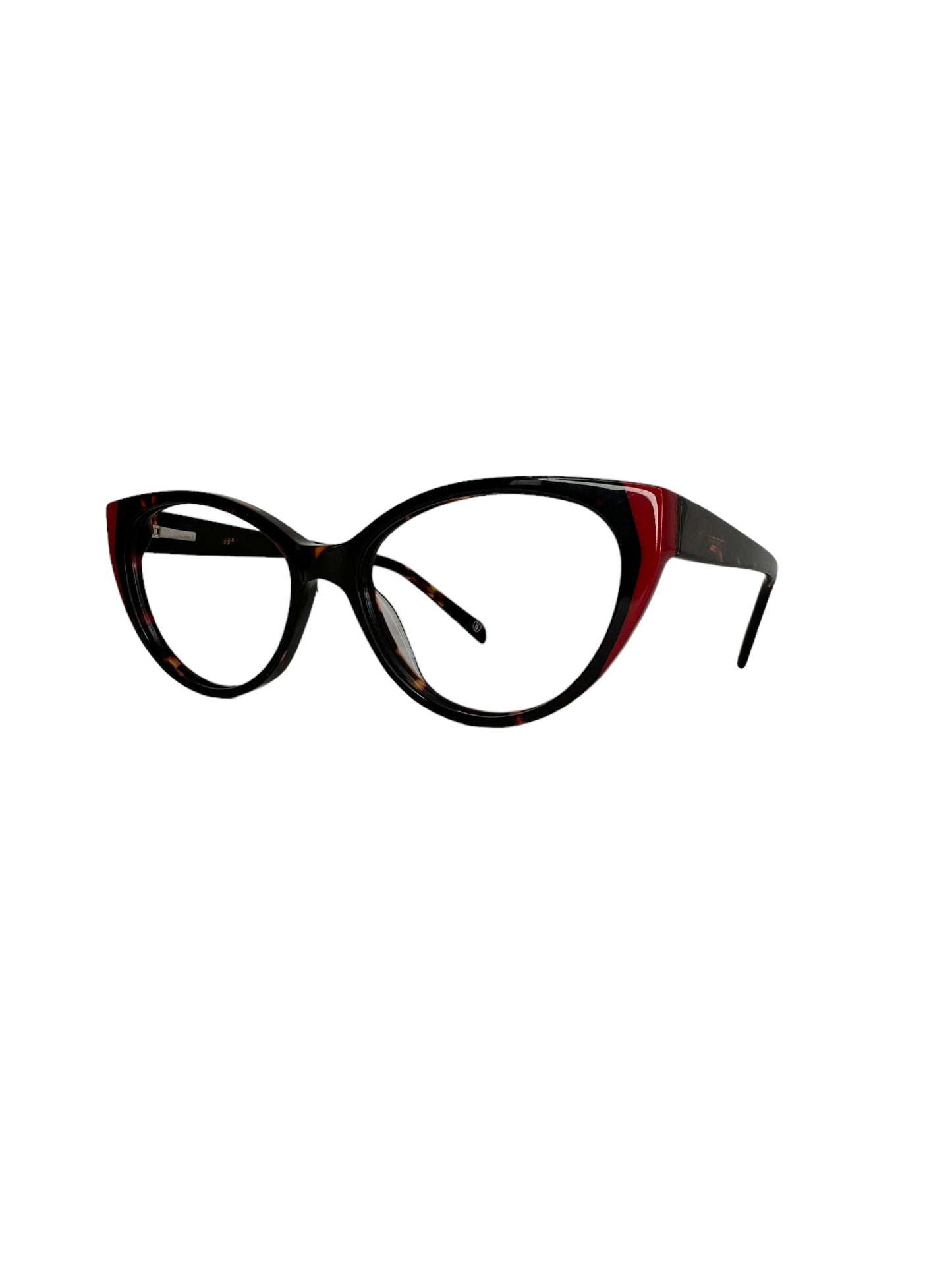 Óculos de Grau Gatinho Feminino Acetato Mesclado Detalhe Vermelho RX SU BA1108 C5 54