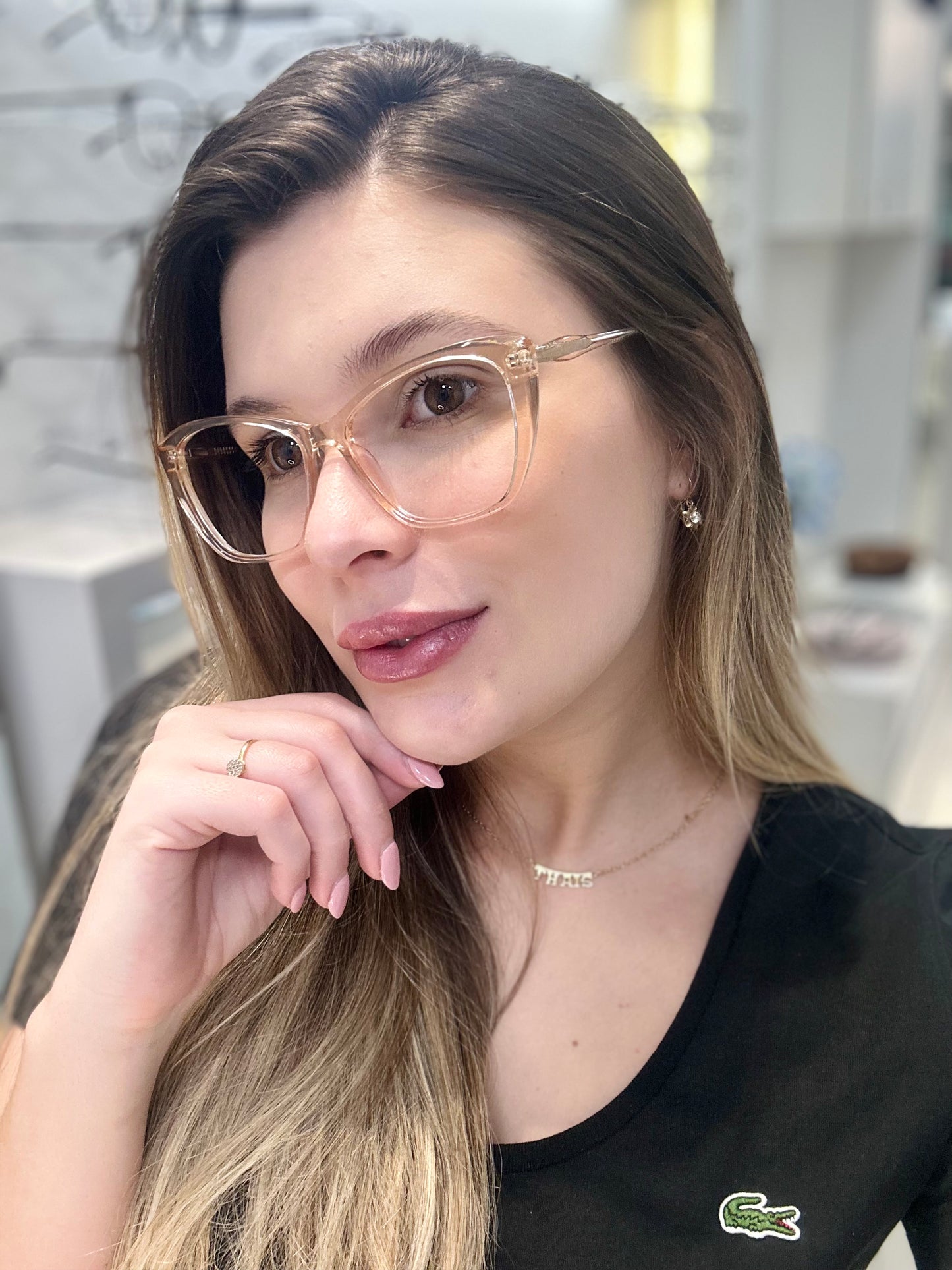 Óculos Feminino Acetato Transparente Nude RX SU COBS2004 C06 54