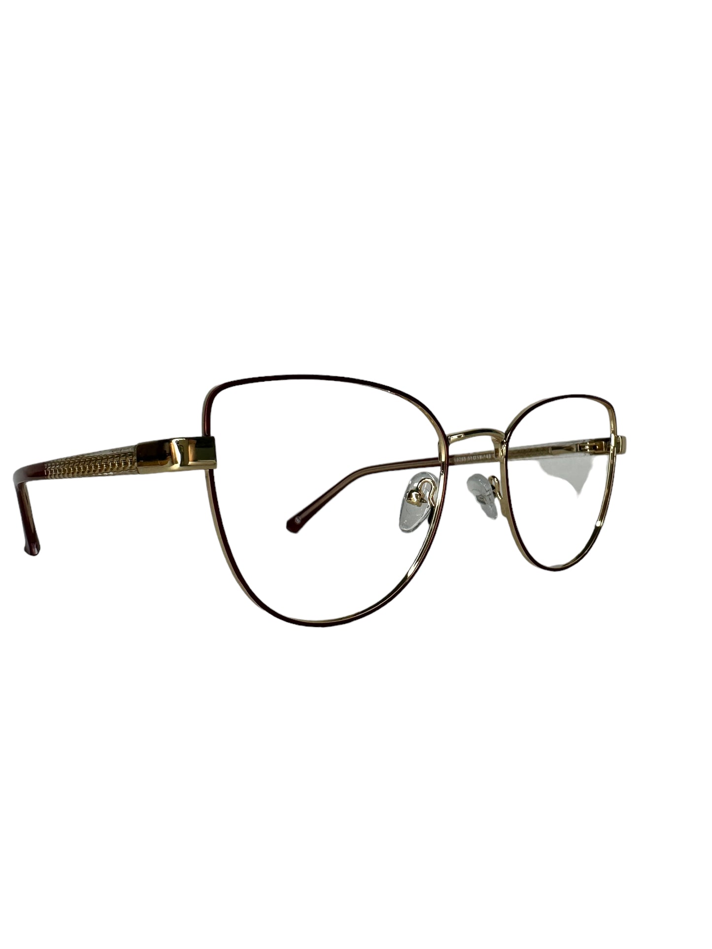 Óculos Feminino Metal Dourado Detalhe Vinho RX SU 59293 C5 51