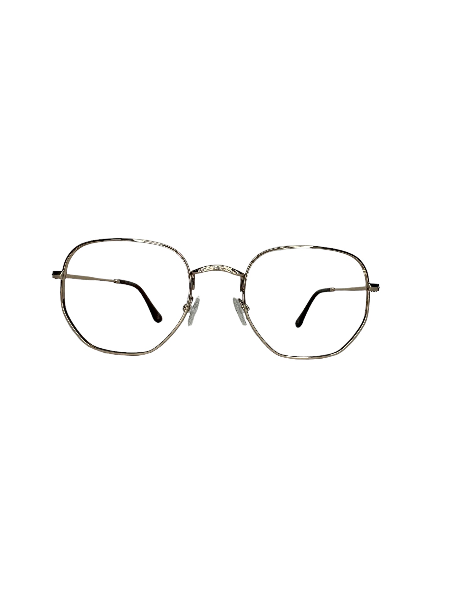 Oculos Feminino Metal Dourado Haste dourada Ponteira Marrom RX SU BR1215 22