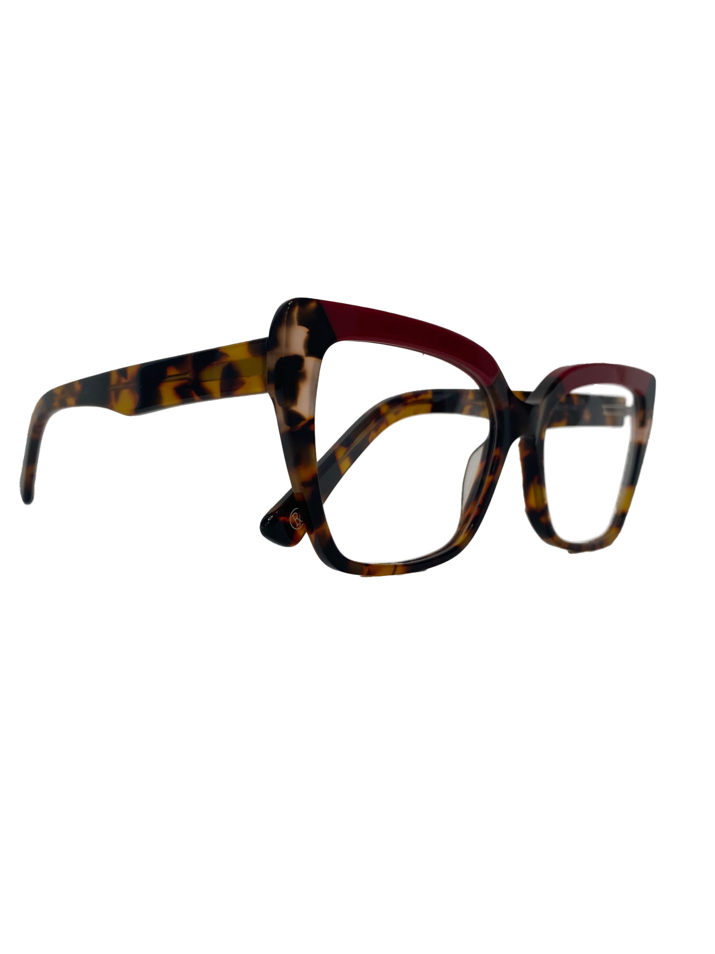 Óculos de Grau Gatinho Feminino Acetato Mesclado Detalhe Vinho RX SU LI75001 C4 54