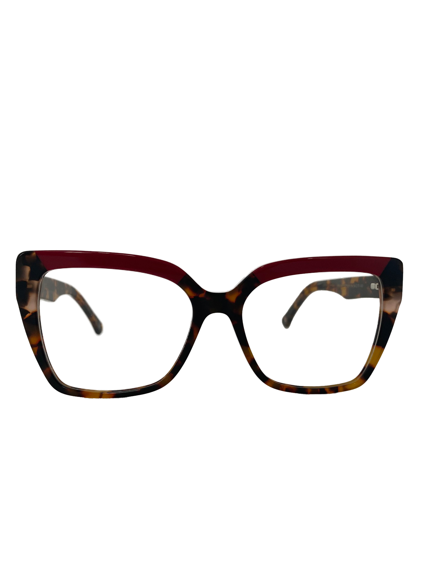 Óculos de Grau Gatinho Feminino Acetato Mesclado Detalhe Vinho RX SU LI75001 C4 54