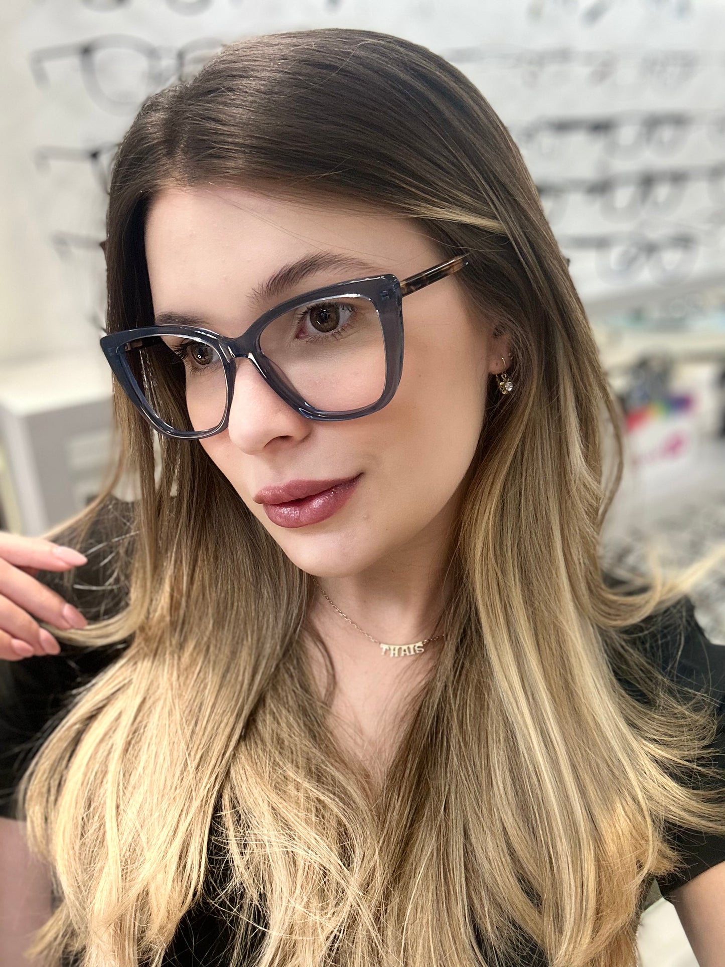 Óculos de Grau Gatinho Feminino SULQ3040 C10 55
