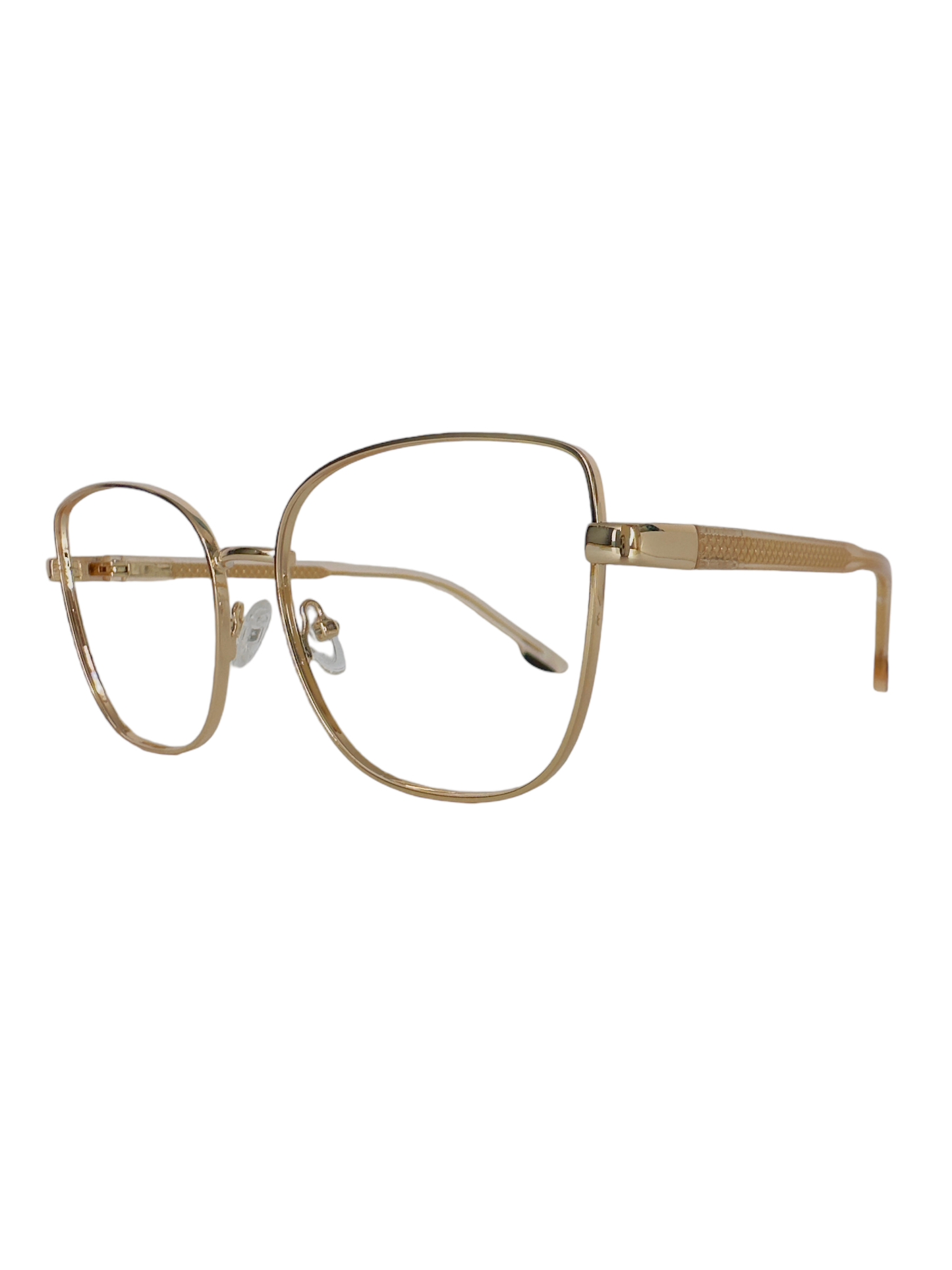 Óculos Feminino Metal Rose Com Haste Revestida de Acetato Rose RX SU M8806 C5