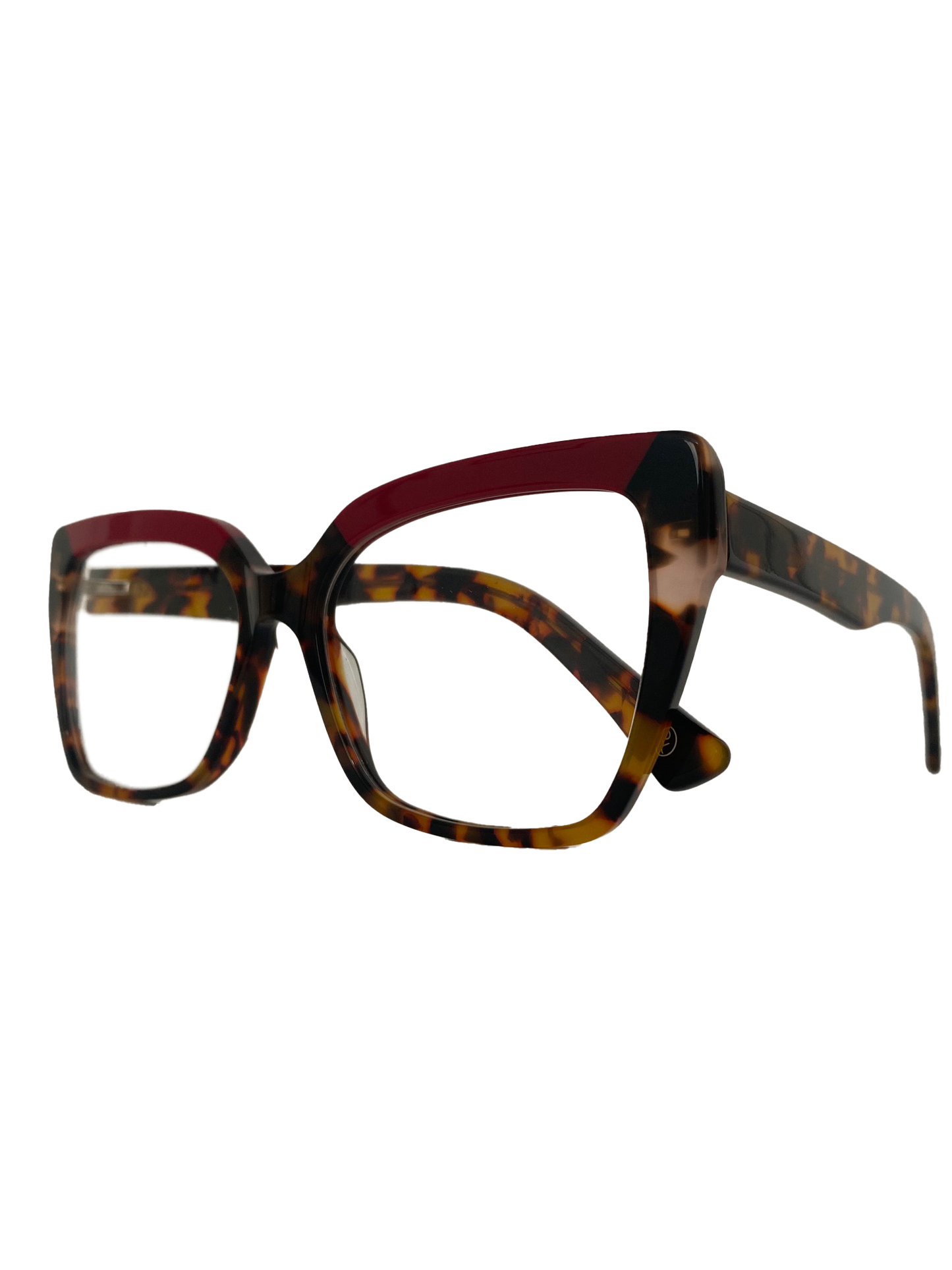 Óculos de Grau Gatinho Feminino Acetato Mesclado Detalhe Vinho RX SU LI75001 C4 54