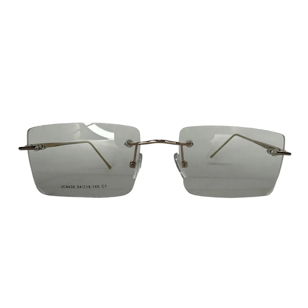 Óculos de Grau Retangular Masculino Metal Balgriff Preto SUJC9438