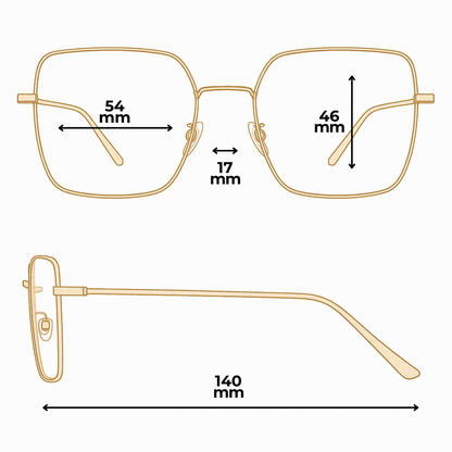 Óculos de Grau Quadrado Feminino RX SU NT8201 C3 53