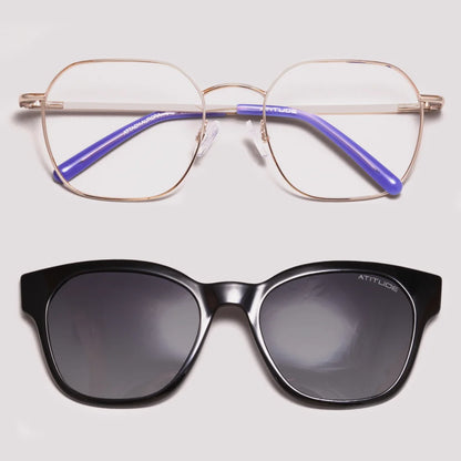 Óculos de grau feminino Atitude  Clip on RX AT 711 04B 55