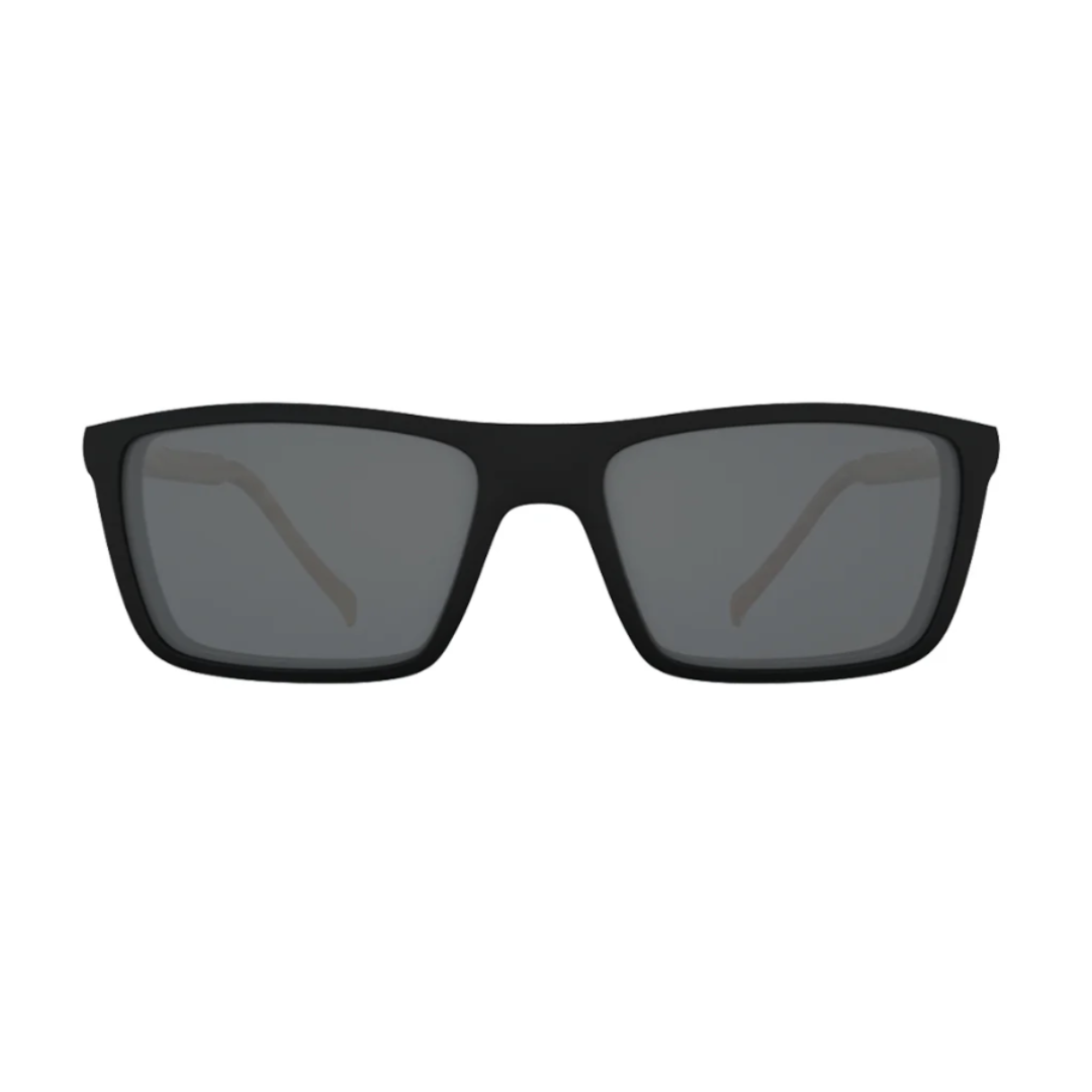 Óculos de Sol Quadrado Masculino HB CLIP ON SL HB M.0379 C261 55 BLACK/WOOD POLARIZED GRAY/CLIPON