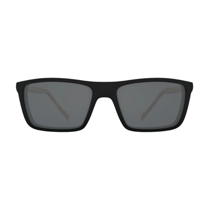 Óculos de Sol Quadrado Masculino HB CLIP ON SL HB M.0379 C261 55 BLACK/WOOD POLARIZED GRAY/CLIPON