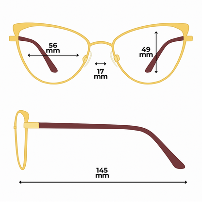 RX SU BS829 C6 55 Óculos de Grau Armação Feminina