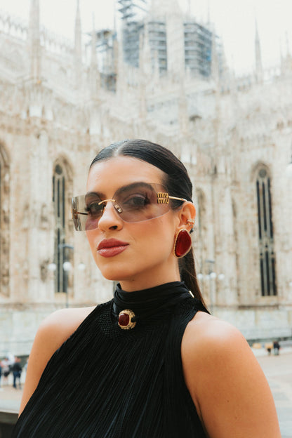 Óculos de Sol Retangular Feminino MIU MIU SL MU 54Y 5AK-30B 80