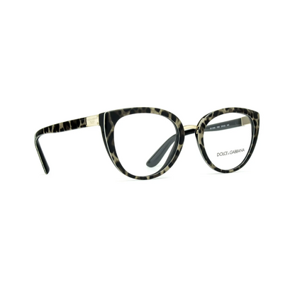 Óculos de Grau Redondo Feminino Acetato Animal Print DOLCE&GABBANA 3262 1995