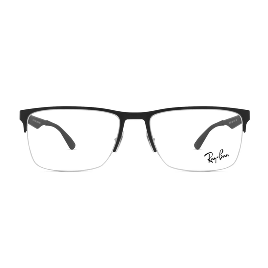 Óculos de Grau Retangular Masculino Ray Ban RX RB 6335 2503 56