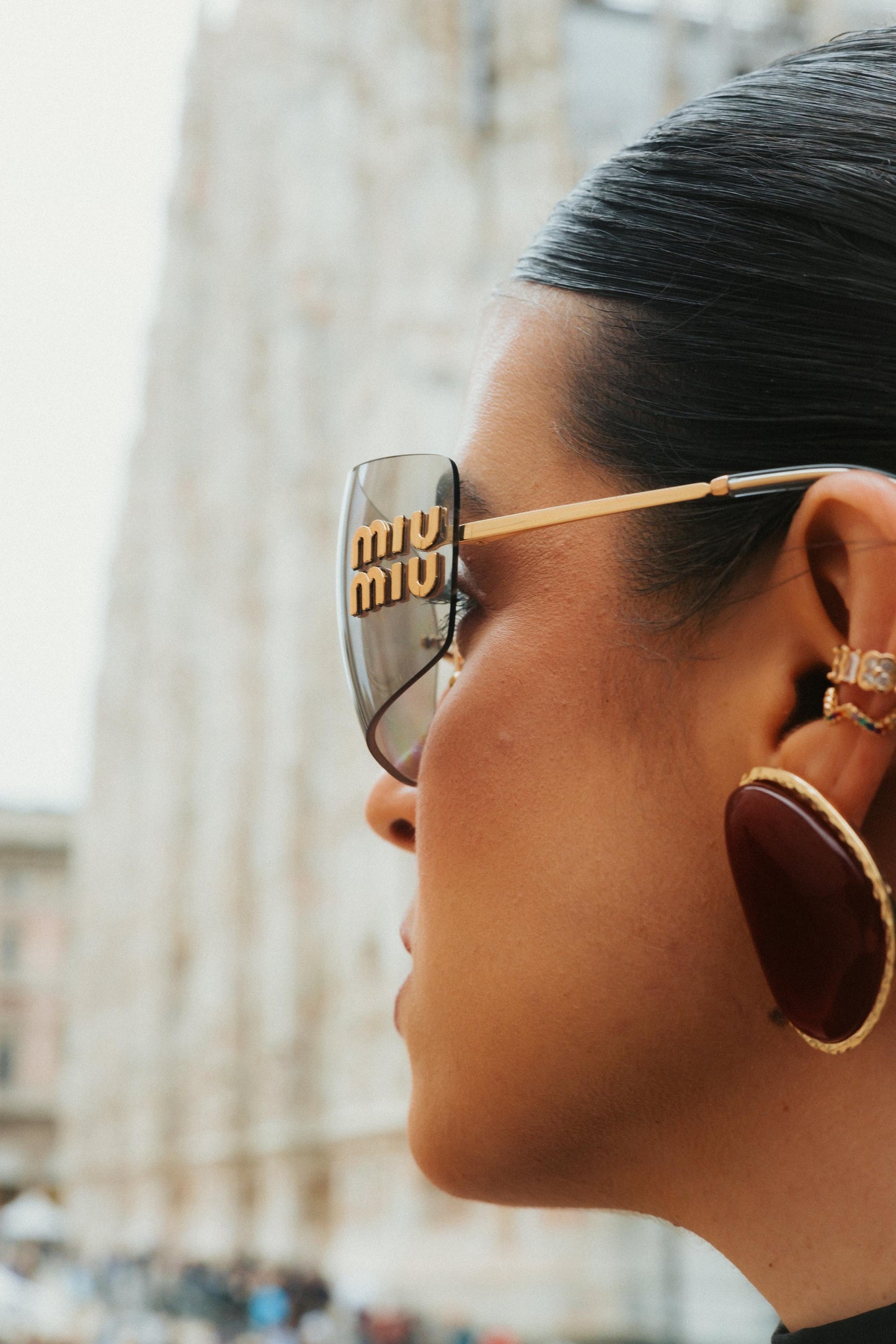 Óculos de Sol Retangular Feminino MIU MIU SL MU 54Y