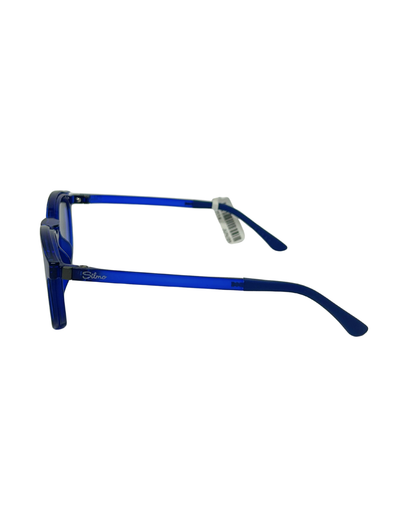 Óculos de Grau Infantil Silmo Kids com Clip-On 6503 C2 45 Acetato Azul com lentes na cor Cinza