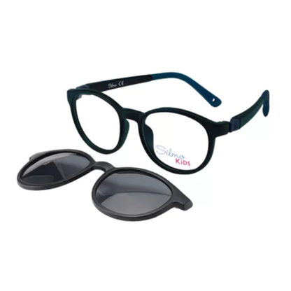 Óculos de Sol Redondo Infantil Silmo Kids CLIP ON SL SILMO SK-2609 BLUE 46 CLIPON