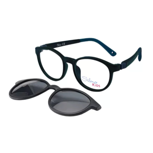 Óculos de Sol Redondo Infantil Silmo Kids CLIP ON SL SILMO SK-2609 BLUE 46 CLIPON