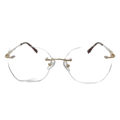 RX SU 59269 52 DOURADO C/ HASTES VINHO Armação Óculos de Grau Feminino