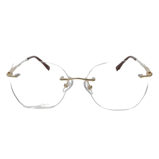 RX SU 59269 52 DOURADO C/ HASTES VINHO Armação Óculos de Grau Feminino