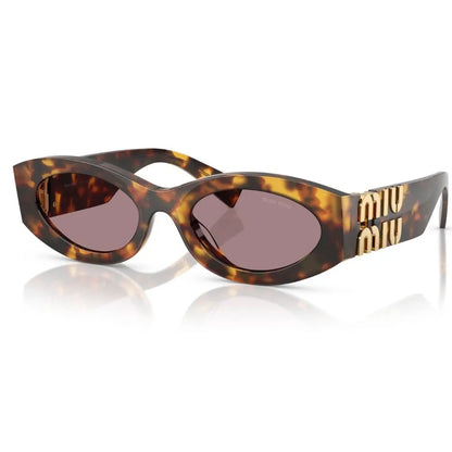Óculos de Sol Redondo Feminino MIU MIU MU 11W 1AB-5SO 54