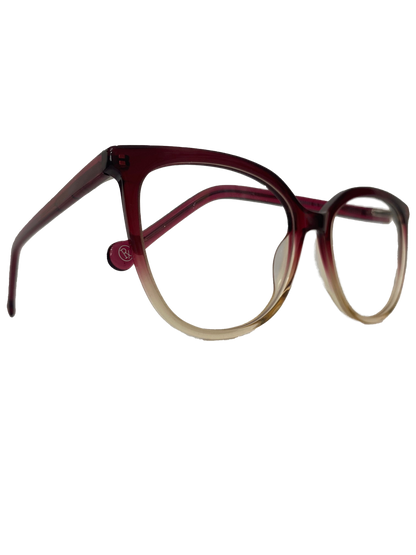 Óculos Feminino Acetato Vinho Degrade RX SU BR6602 C5 53