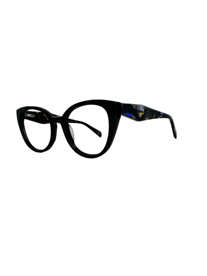 Óculos Feminino Acetato Preto Detalhe Mesclado RX SU VS2391 C5 52