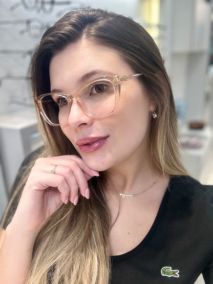 Óculos Feminino Acetato Transparente Nude RX SU COBS2004 C06 54