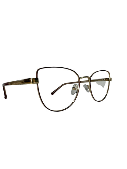 Óculos Feminino Metal Dourado Detalhe Vinho RX SU 59293 C5 51