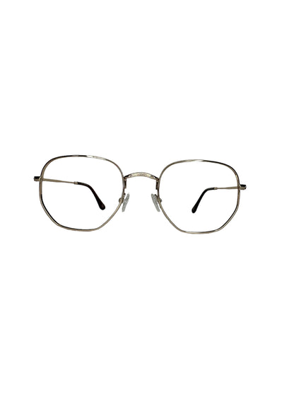 Oculos Feminino Metal Dourado Haste dourada  Ponteira Marrom RX SU BR1215 22
