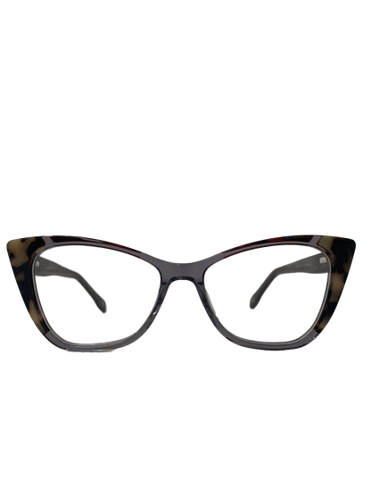 Óculos de Grau Gatinho Feminino Acetato Cristal Detalhes Mesclados RX SU BA1181 C4 53