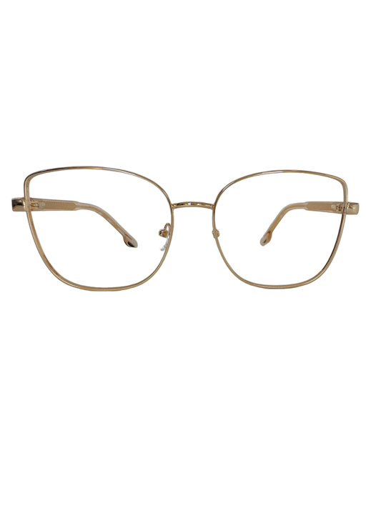 Óculos Feminino Metal Rose Com Haste Revestida de Acetato Rose RX SU  M8806 C5