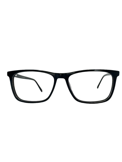 Óculos Feminino Preto com Detalhe Branco