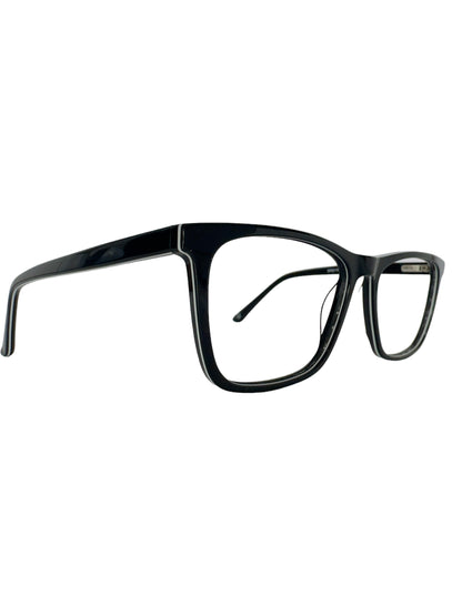 Óculos Feminino Preto com Detalhe Branco