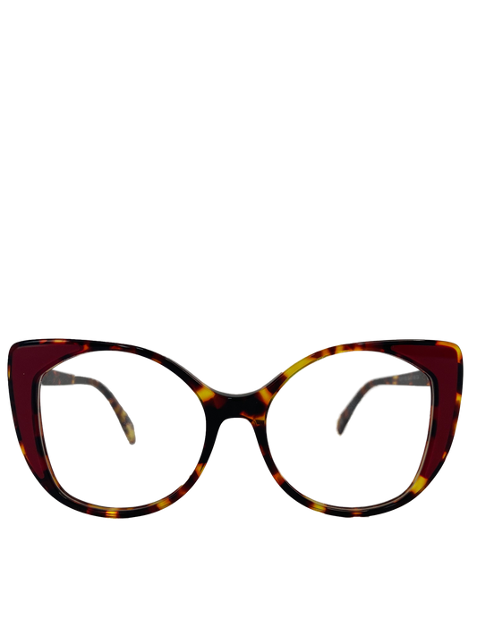 Óculos de Grau Gatinho Feminino Acetato Mesclado RX SU DLYY1003 C4 53