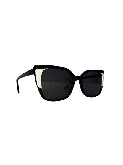 Óculos Feminino Acetato Preto Detalhe Branco SL SU SL1334 C6 54